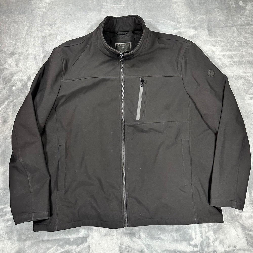 Calvin Klein Mens XXXL Black Water Resistant Softshell Jacket CMJLK7027